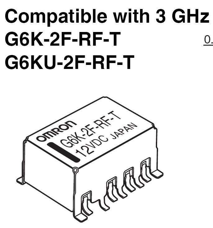欧姆龙3 GHz ~ 5 GHz射频DPDT贴片继电器